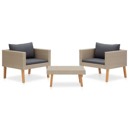3-piece garden furniture set and beige synthetic rattan cushions by vidaXL, Garden sets - Ref: Foro24-310217, Price: 206,24 €...