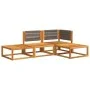 Set sofás de jardín con cojines 4 pzas madera maciza de acacia de , Sofás de exterior - Ref: Foro24-3278824, Precio: 362,59 €...