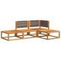 Solid acacia wood garden sofa set with 4 cushions. by , Outdoor sofas - Ref: Foro24-3278824, Price: 350,09 €, Discount: %