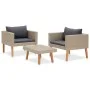 3-piece garden furniture set and beige synthetic rattan cushions by vidaXL, Garden sets - Ref: Foro24-310217, Price: 206,24 €...