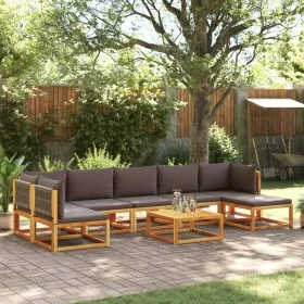 Garden sofa set with 8 pieces, solid acacia wood, and cushions. by , Outdoor sofas - Ref: Foro24-3278845, Price: 815,04 €, Di...