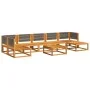 Garden sofa set with 8 pieces, solid acacia wood, and cushions. by , Outdoor sofas - Ref: Foro24-3278845, Price: 811,12 €, Di...