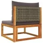 Garden sofa set with 7 pieces, solid acacia wood, and cushions. by , Garden sets - Ref: Foro24-3278909, Price: 681,00 €, Disc...