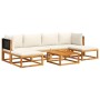 Garden sofa set with 7 pieces, solid acacia wood, and cushions. by , Garden sets - Ref: Foro24-3278885, Price: 626,08 €, Disc...