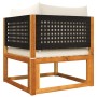 Garden sofa set with 7 pieces, solid acacia wood, and cushions. by , Garden sets - Ref: Foro24-3278885, Price: 626,08 €, Disc...
