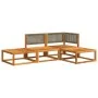 Set sofás de jardín con cojines 4 pzas madera maciza de acacia de , Conjuntos de jardín - Ref: Foro24-3278893, Precio: 338,03...