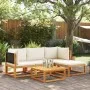 Set de sofás de jardín con cojines 5 pzas madera maciza acacia de , Conjuntos de jardín - Ref: Foro24-3278872, Precio: 446,60...