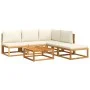 Garden sofa set with 6 pieces, solid acacia wood, and cushions. by , Garden sets - Ref: Foro24-3278887, Price: 511,82 €, Disc...