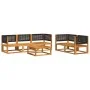 Garden sofa set with 6 pieces, solid acacia wood, and cushions. by , Garden sets - Ref: Foro24-3278879, Price: 625,10 €, Disc...