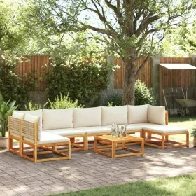 Gartensofagarnitur mit 8-teiligen Kissen aus massivem Akazienholz. von , Gartensets - Ref: Foro24-3278937, Preis: 791,96 €, R...