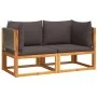 Corner garden sofas with 2-piece solid acacia wood cushions by , Outdoor sofas - Ref: Foro24-3278830, Price: 257,67 €, Discou...