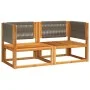 Corner garden sofas with 2-piece solid acacia wood cushions by , Outdoor sofas - Ref: Foro24-3278830, Price: 257,67 €, Discou...