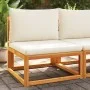 Garden sofa without armrests with solid acacia wood cushions. by , Outdoor sofas - Ref: Foro24-4008165, Price: 111,40 €, Disc...