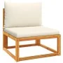 Garden sofa without armrests with solid acacia wood cushions. by , Outdoor sofas - Ref: Foro24-4008165, Price: 111,40 €, Disc...