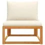 Garden sofa without armrests with solid acacia wood cushions. by , Outdoor sofas - Ref: Foro24-4008165, Price: 111,40 €, Disc...