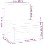 Garden sofa without armrests with solid acacia wood cushions. by , Outdoor sofas - Ref: Foro24-4008165, Price: 111,40 €, Disc...