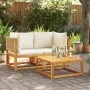 Ecksofas für den Garten mit 2-teiligen Kissen aus massivem Akazienholz. von , Outdoor-Sofas - Ref: Foro24-3278853, Preis: 274...