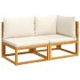 2-seater garden sofa with solid acacia wood cushions by , Outdoor sofas - Ref: Foro24-4008167, Price: 242,61 €, Discount: %