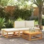 2-seater garden sofa with solid acacia wood cushions by , Outdoor sofas - Ref: Foro24-4008167, Price: 242,61 €, Discount: %