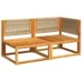2-seater garden sofa with solid acacia wood cushions by , Outdoor sofas - Ref: Foro24-4008167, Price: 242,61 €, Discount: %