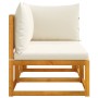 Zweiplätziges Gartensofa mit massiven Akazienholz-Kissen. von , Outdoor-Sofas - Ref: Foro24-4008167, Preis: 245,46 €, Rabatt: %