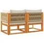 Zweiplätziges Gartensofa mit massiven Akazienholz-Kissen. von , Outdoor-Sofas - Ref: Foro24-4008167, Preis: 242,19 €, Rabatt: %