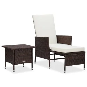 Set de muebles de jardín 2 piezas con cojines ratán PE marrón by vidaXL, Garden sets - Ref: Foro24-310232, Price: 125,76 €, D...