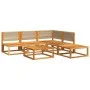 Garden sofa set with 6 pieces, solid acacia wood, and cushions. by , Outdoor sofas - Ref: Foro24-3278864, Price: 577,67 €, Di...