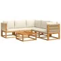 Garden sofa set with 6 pieces, solid acacia wood, and cushions. by , Outdoor sofas - Ref: Foro24-3278851, Price: 672,91 €, Di...