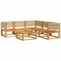 Garden sofa set with 6 pieces, solid acacia wood, and cushions. by , Outdoor sofas - Ref: Foro24-3278851, Price: 672,91 €, Di...