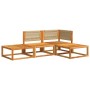 Solid acacia wood garden sofa set with 4 cushions. by , Outdoor sofas - Ref: Foro24-3278847, Price: 358,20 €, Discount: %