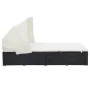 Tumbona para 2 personas con cojín ratán sintético negro by vidaXL, Outdoor beds - Ref: Foro24-310235, Price: 379,55 €, Discou...