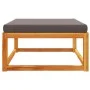Garden stool with solid acacia wood cushion 65x65x29 cm by , Outdoor sofas - Ref: Foro24-3278940, Price: 82,57 €, Discount: %