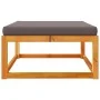 Garden stool with solid acacia wood cushion 65x65x29 cm by , Outdoor sofas - Ref: Foro24-3278940, Price: 82,57 €, Discount: %
