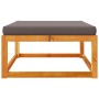 Gartenhocker mit massivem Akazienholzrahmen und Kissen 65x65x29 cm. von , Outdoor-Sofas - Ref: Foro24-3278940, Preis: 84,16 €...