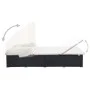 Tumbona para 2 personas con cojín ratán sintético negro by vidaXL, Outdoor beds - Ref: Foro24-310235, Price: 379,55 €, Discou...