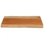 Rectangular tabletop with natural acacia edge, measuring 50x40x3.8 cm. by , Table tops - Ref: Foro24-370631, Price: 49,03 €, ...