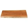 Rectangular tabletop with natural acacia edge, measuring 100x80x3.8 cm. by , Table tops - Ref: Foro24-370652, Price: 153,14 €...
