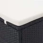 Tumbona para 2 personas con cojín ratán sintético negro by vidaXL, Outdoor beds - Ref: Foro24-310235, Price: 379,55 €, Discou...