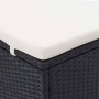 Tumbona para 2 personas con cojín ratán sintético negro by vidaXL, Outdoor beds - Ref: Foro24-310235, Price: 367,27 €, Discou...