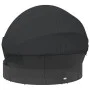 Tumbona cama de jardín con capota y cojines ratán PE negro de , Camas para exteriores - Ref: Foro24-362255, Precio: 591,75 €,...