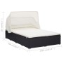 Tumbona para 2 personas con cojín ratán sintético negro by vidaXL, Outdoor beds - Ref: Foro24-310235, Price: 367,27 €, Discou...