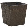 Mesa de centro ratán PE vidrio templado marrón 41,5x41,5x44cm de vidaXL, Mesas de jardín - Ref: Foro24-310558, Precio: 37,91 ...