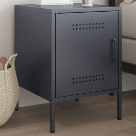 Anthracite grey steel bedside table 36x39x50.5 cm by , Nightstands - Ref: Foro24-842914, Price: 54,76 €, Discount: %