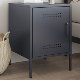 Mesita de noche de acero gris antracita 36x39x50,5 cm de , Mesitas de noche - Ref: Foro24-842914, Precio: 55,41 €, Descuento: %