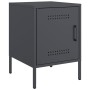 Anthracite grey steel bedside table 36x39x50.5 cm by , Nightstands - Ref: Foro24-842914, Price: 55,41 €, Discount: %