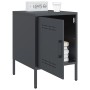 Anthracite grey steel bedside table 36x39x50.5 cm by , Nightstands - Ref: Foro24-842914, Price: 55,41 €, Discount: %