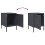 Anthracite grey steel bedside table 36x39x50.5 cm by , Nightstands - Ref: Foro24-842914, Price: 55,41 €, Discount: %