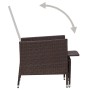 Gartenmöbel-Set, 2-teilig, mit braunen PE-Rattan-Kissen. von vidaXL, Gartensets - Ref: Foro24-310232, Preis: 126,72 €, Rabatt: %
