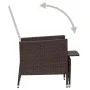 Set de muebles de jardín 2 piezas con cojines ratán PE marrón by vidaXL, Garden sets - Ref: Foro24-310232, Price: 125,76 €, D...